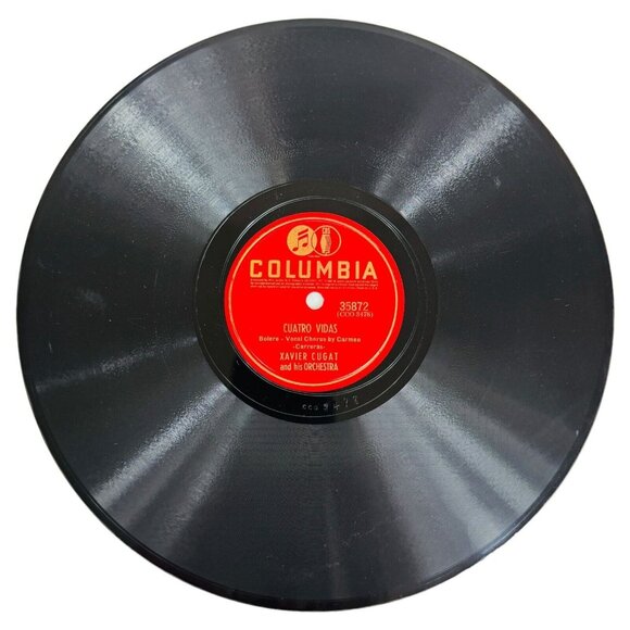 Xavier Cugat Cuatro Vidas 10 Inch Shellac 78 RPM Columbia 35872 Vintage Record - Picture 1 of 4